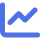 An icon of a blue graph indicating a positive trend